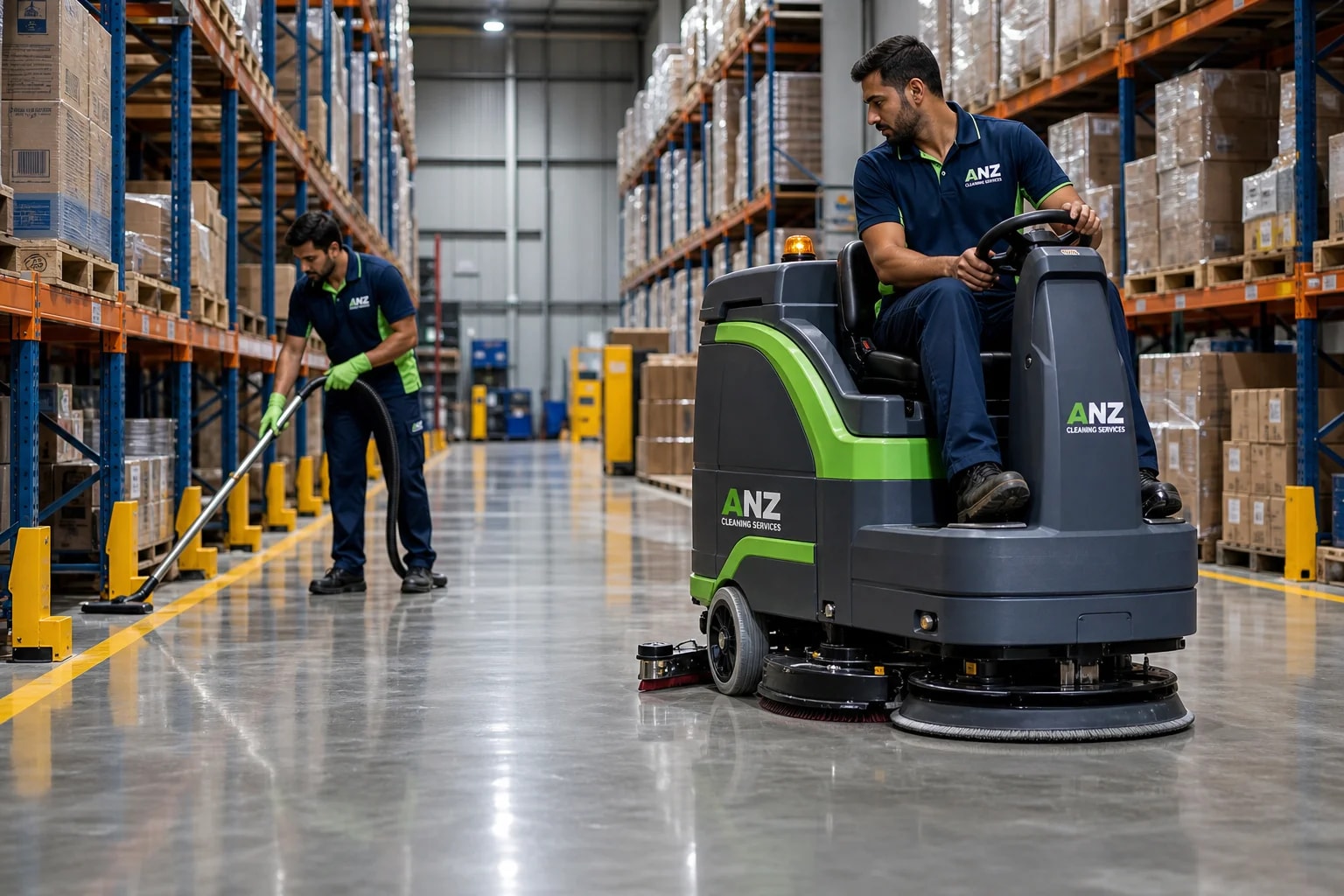 Warehouse Cleaning — Commercial Cleaning Sydney — ANZ Cleaning Services commercial cleaning team Sydney